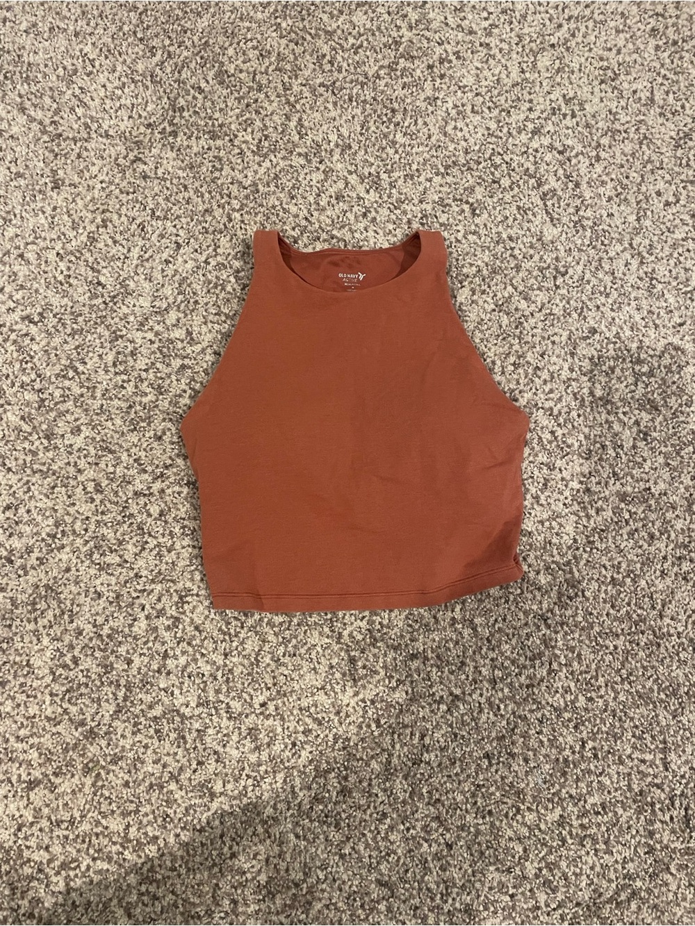 Old Navy Rust Cropped High-Neck Tank